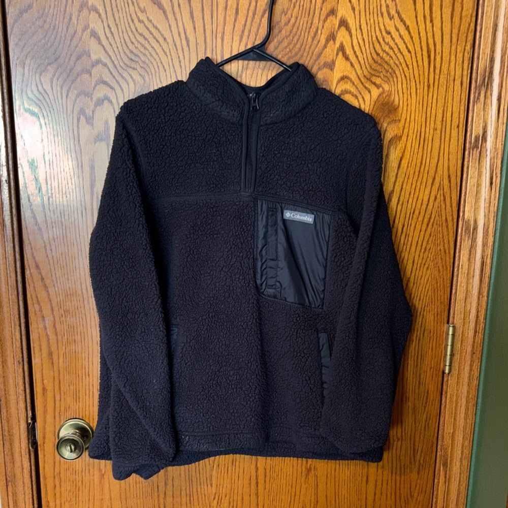 Columbia Black Sherpa Fleece Pullover